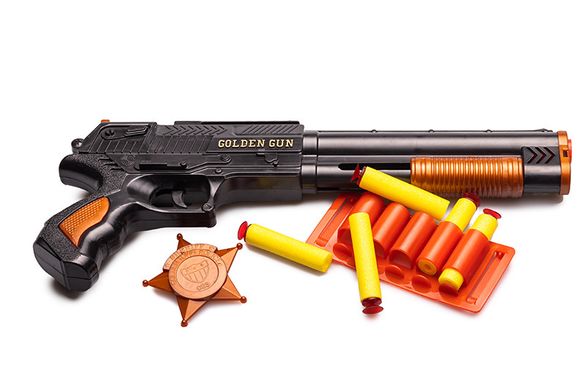 Игрушечный дробовик "Marshal" Golden Gun 915GG с мягкими пулями 21301013 фото