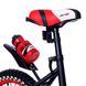 Велосипед двухколесный 16д 1687-16 черно-красный с корзинкой и светящимся колесом 20500009 фото 4