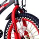 Велосипед двоколісний 16д 1687-16 чорно-червоний з кошиком і колесом, що світиться 20500009 фото 3