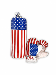 Детский боксерский набор "Америка" 0001 S-USA с перчатками 21300814 фото