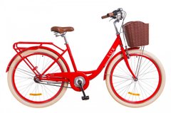 Велосипед 26 Dorozhnik LUX 14G рама-17 St червоний з багажником зад St, з крилом St, з кошиком Pl 2018 1890425 фото
