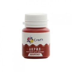 Акриловая краска для декора Матовая Art Craft AP-5583 20 мл Шарлах 21302264 фото