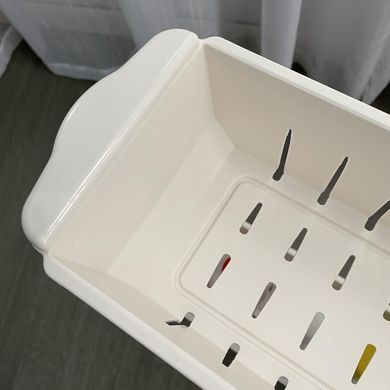 Полка этажерка для ванной на колесах бежевая Bonro B03 7000586 фото