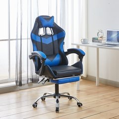 Крісло геймерське Bonro BN-810 синє з підставкою для ніг 7000552 фото