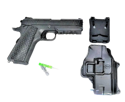 G25+ Страйкбольный пистолет Galaxy Colt 1911 Rail металл черный с кобурой 20500961 фото