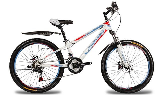 Велосипед ст Premier Pirate24 Disc 11 TX30 белый с красн-голуб 1080082 фото