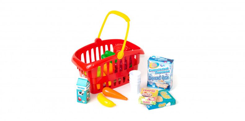 Игровой набор "Супермаркет" корзинка с продуктами 362B2, 3 цвета (Красный) 21300765 фото