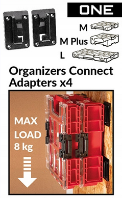 Набір кріплень Qbrick System ONE Organizers Connect Adapters, 4 шт. (5901238257240) 22500211 фото