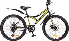 Велосипед 24 Discovery FLINT 14G DD рама-14 St черно-желтый с крылом Pl 2018 1890377 фото