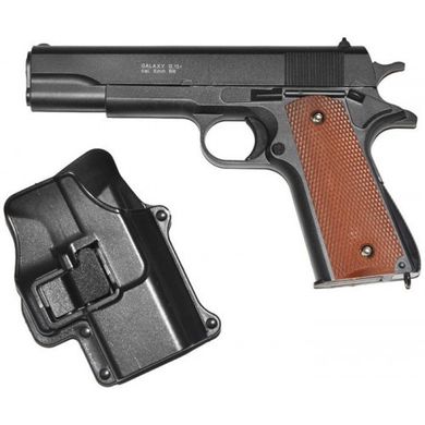 Дитячий пістолет "Colt M1911 Classic" Galaxy G13+ Метал-пластик з кобурою чорний 21301066 фото