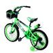 Велосипед двухколесный 16д 1686-16 салатовый со светящейся рамой и корзинкой 20500006 фото 4