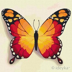 Картина за номерами Ідейки "Помаранчевий метелик" 25х25 KHO4210 21302567 фото