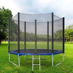 Батут Just Jump 312 см Blue внешняя сетка + лесенка 20200492 фото