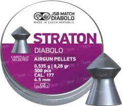 Пули пневматические JSB Diabolo Straton 4,5 мм 0,535 гр. (500 шт/уп) 546112-500 20500126 фото