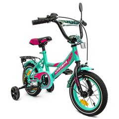 Велосипед дитячий 2-х колісний 12'' 211204 Like2bike Sky, бірюзовий, рама сталь, з дзвінком 21300382 фото