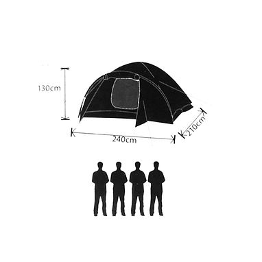Палатка четырехместная mountain outdoor (польша) montana 210+100х240х130 580613 фото
