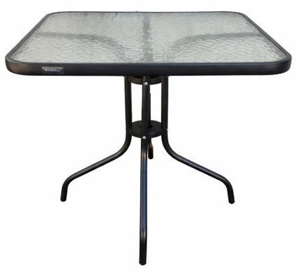 Стол для террасы и балкона Bonro B, стеклянный, квадратный, 70&times;70 см, черный 7001233 фото