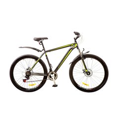 Велосипед 29 Discovery TREK AM 14G DD рама-21 St серо-черно-зеленый (м) с крылом Pl 2017 1890056 фото
