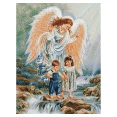 Алмазна мозаїка "Ангел над дітьми" Strateg HA0005 50х60 см 21304638 фото