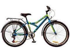 Велосипед 24 Discovery FLINT 14G Vbr рама-14 St синьо-чорно-зелений (м) з багажником зад St, з крилом St 2017 1890007 фото