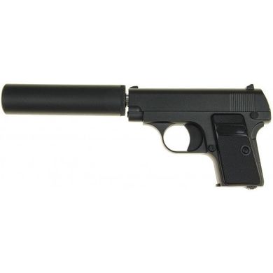 Дитячий пістолет на кульках "COLT25 з глушником" Galaxy G1A Метал, чорний 21301069 фото