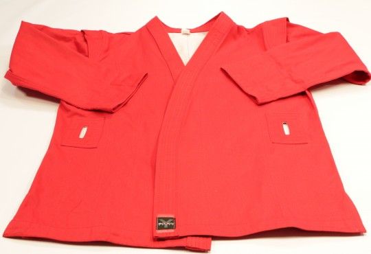 Куртка Самбо ЧЕРВОНА саржа (гладка тканина), нар. 38/зріст 146 1640422 фото
