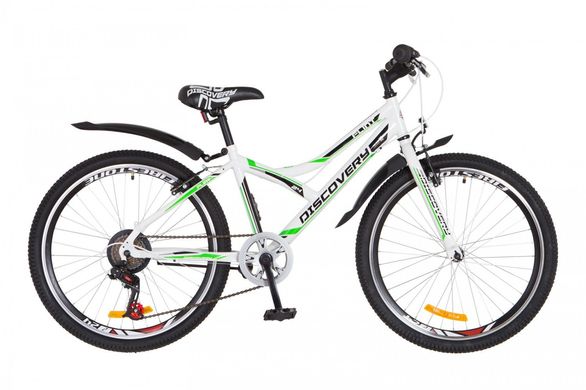 Велосипед 24 Discovery FLINT 14G Vbr рама-14 St бело-зеленый с крылом Pl 2018 1890380 фото