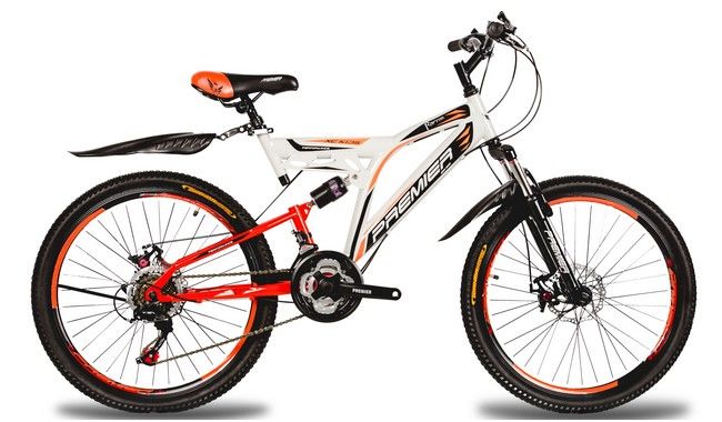 Велосипед Premier Raptor24 Disc 16 TX30 білий з чорн-оранж 1080086 фото