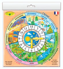 Детская развивающая игра "Часики" France 82838 на французком языке 21306533 фото