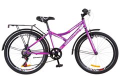 Велосипед 24 Discovery FLINT 14G Vbr рама-14 St фиолетово-белый (м) с багажником зад St, с крылом St 2018 1890381 фото