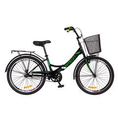 Велосипед 24 Formula SMART 14G Vbr рама-15 St черно-зелен. с багажником зад St, с крылом St, с корзиной St 2018 1890329 фото