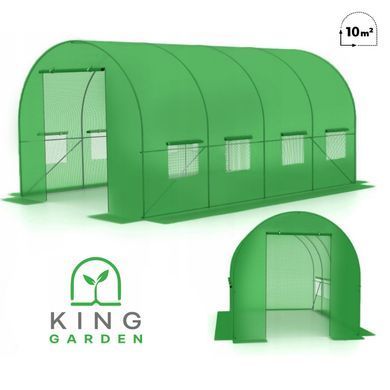 Теплиця, парник для городу та саду King Garden з вікнами 10м&sup2; 400х250х200 22900045 фото