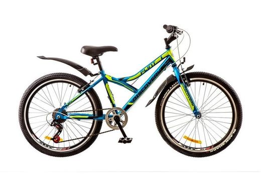 Велосипед 24 Discovery FLINT 14G Vbr рама-14 St синьо-чорно-зелений (м) з крилом Pl 2017 1890008 фото