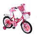 Велосипед двоколісний 16д 1702-16 малиновий з кошиком 20500002 фото 1