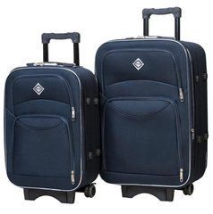 Чемодан набор ткань 2 шт средняя большая Bonro Style синий 7000549 фото