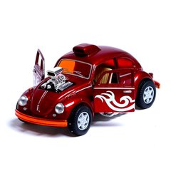 Машинка металлическая инерционная Volkswagen Beetle Custom Dragracer Kinsmart KT5405W 1:32 (Красный) 21304241 фото