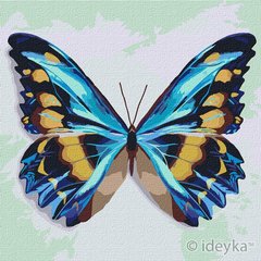 Картина за номерами ідейки "Блакитний метелик" 25х25 KHO4207 21302572 фото