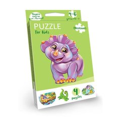 Детские развивающие пазлы "Puzzle For Kids" PFK-05-12, 2 картинки (Дино) 21305969 фото