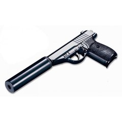 Дитячий пістолет на кульках "Копія Walther PPS з глушником" Galaxy G3A Метал, чорний 21301072 фото