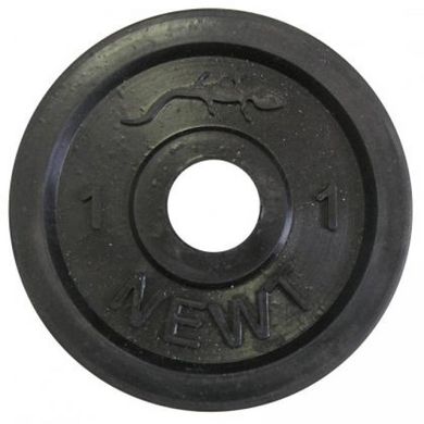 Диск стальной обрезиненный newt home 1 кг, диаметр - 30 мм 580654 фото
