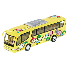 Машинка металлическая инерционная Автобус DESSERT Kinsmart KS7103W 1:65 (Желтый) 21304543 фото