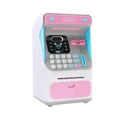Детский игровой банкомат с терминалом 7010A на англ. языке (Розовый) 21307852 фото