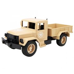 Військова вантажівка іграшкова Metr+ 12002E масштаб 1:20, звукові та світлові ефекти (Бежевий) 21304493 фото