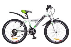 Велосипед 24 Formula STORMY AM 14G Vbr рама-13 St бело-зеленый с крылом Pl 2018 1890333 фото