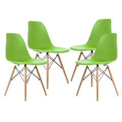 Крісло для кухні на ніжках Bonro В-173 FULL KD зелене (4 шт) 7000567 фото