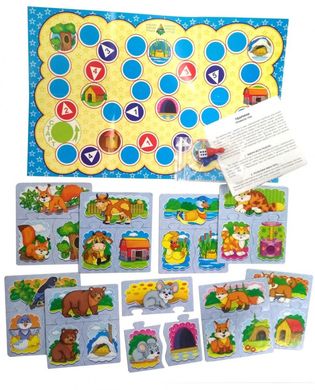 Детская развивающая настольная игра-квест "Животные" 84443, 8 игр в наборе 21306537 фото