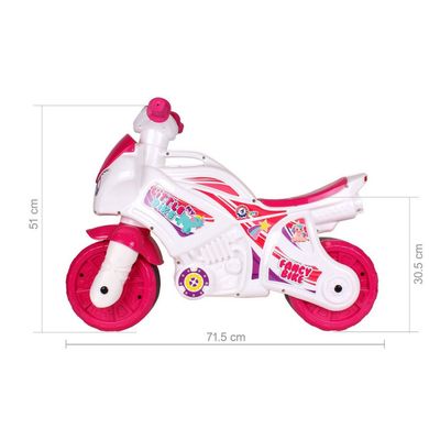 Каталка-біговець "Мотоцикл" ТехноК 6368TXK Біло-рожевий музичний 21300121 фото
