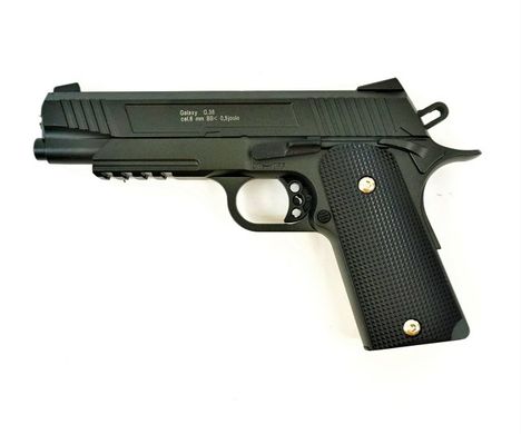 G38 Страйкбольний пістолет Galaxy Colt металевий пружинний чорний 20500067 фото