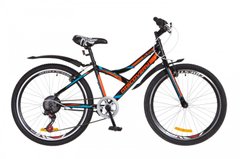 Велосипед 24 Discovery FLINT 14G Vbr рама-14 St черно-оранжево-синий с крылом Pl 2018 1890386 фото