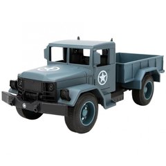 Военный грузовик игрушечный Metr+ 12002E масштаб 1:20, звуковые и световые эффекты (Синий) 21304495 фото